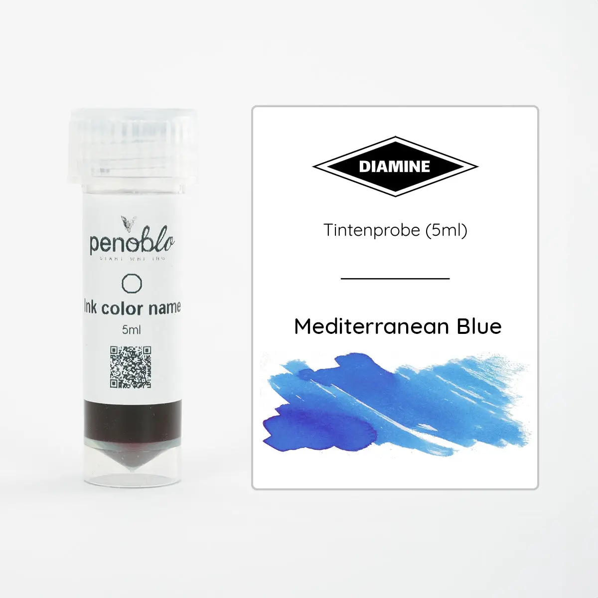 Diamine, Tintenprobe, Regular, Mediterranean Blue, 5Ml 1