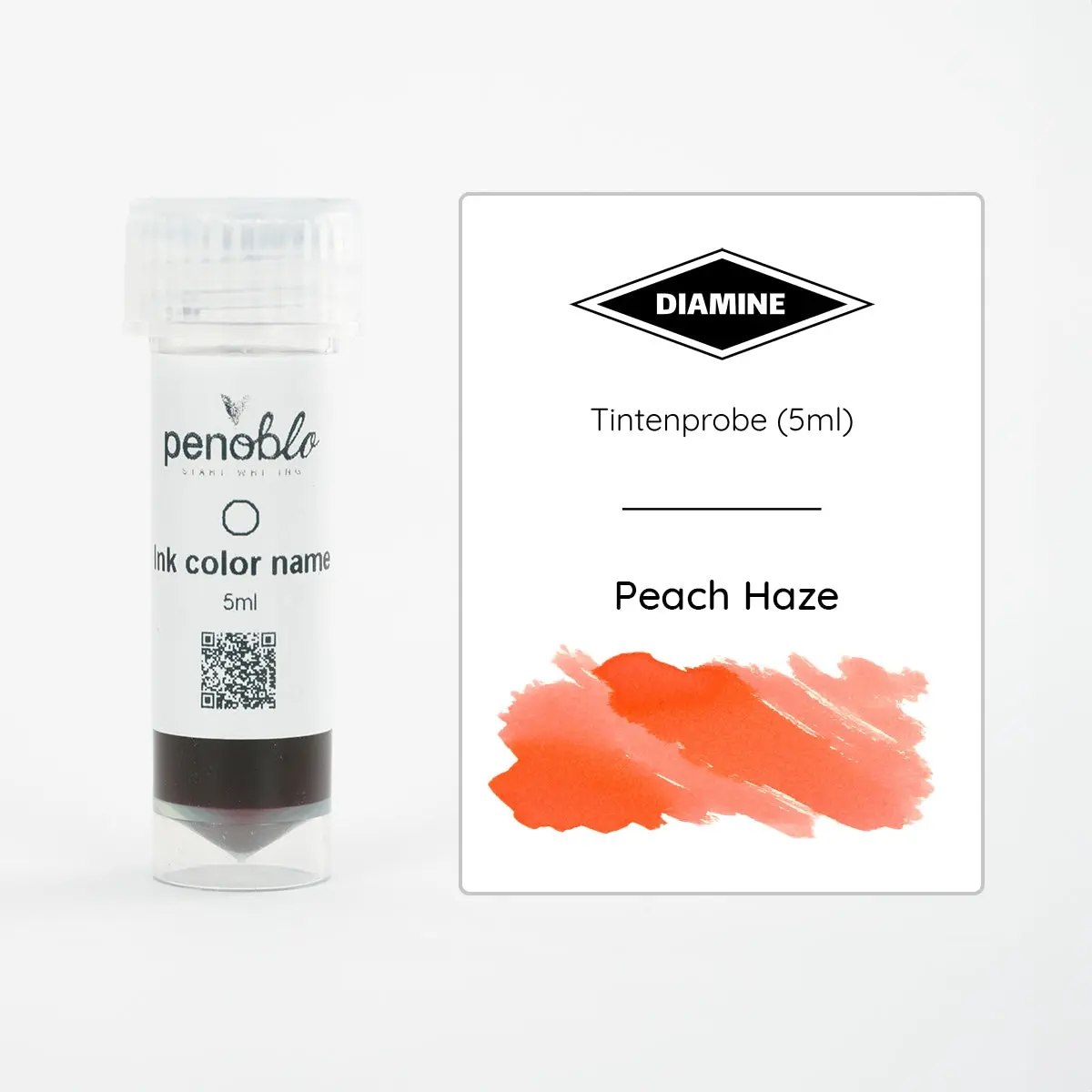 Penoblo Tintenprobe, Diamine Regular, Peach Haze 1