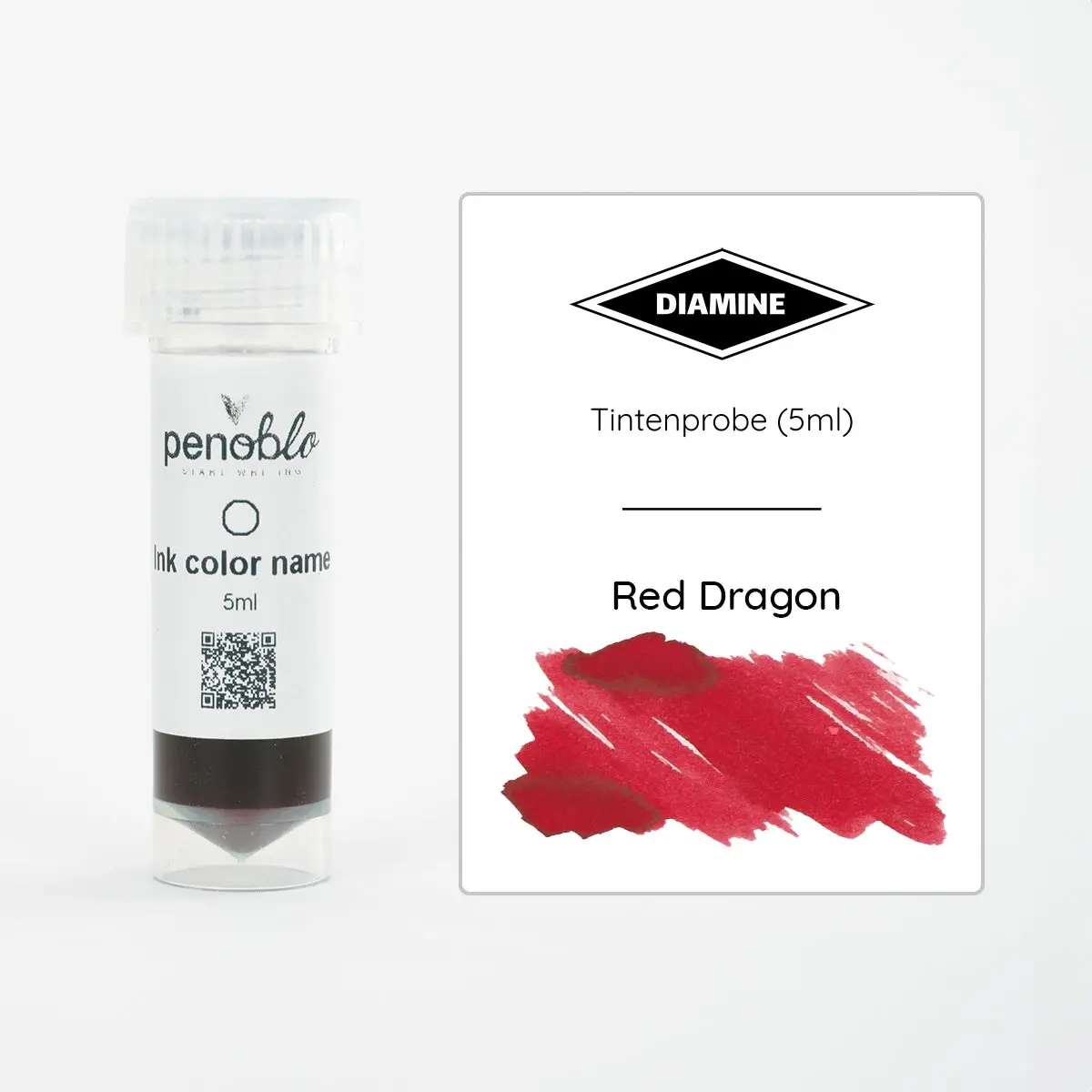 Penoblo Tintenprobe, Diamine Regular, Red Dragon 1