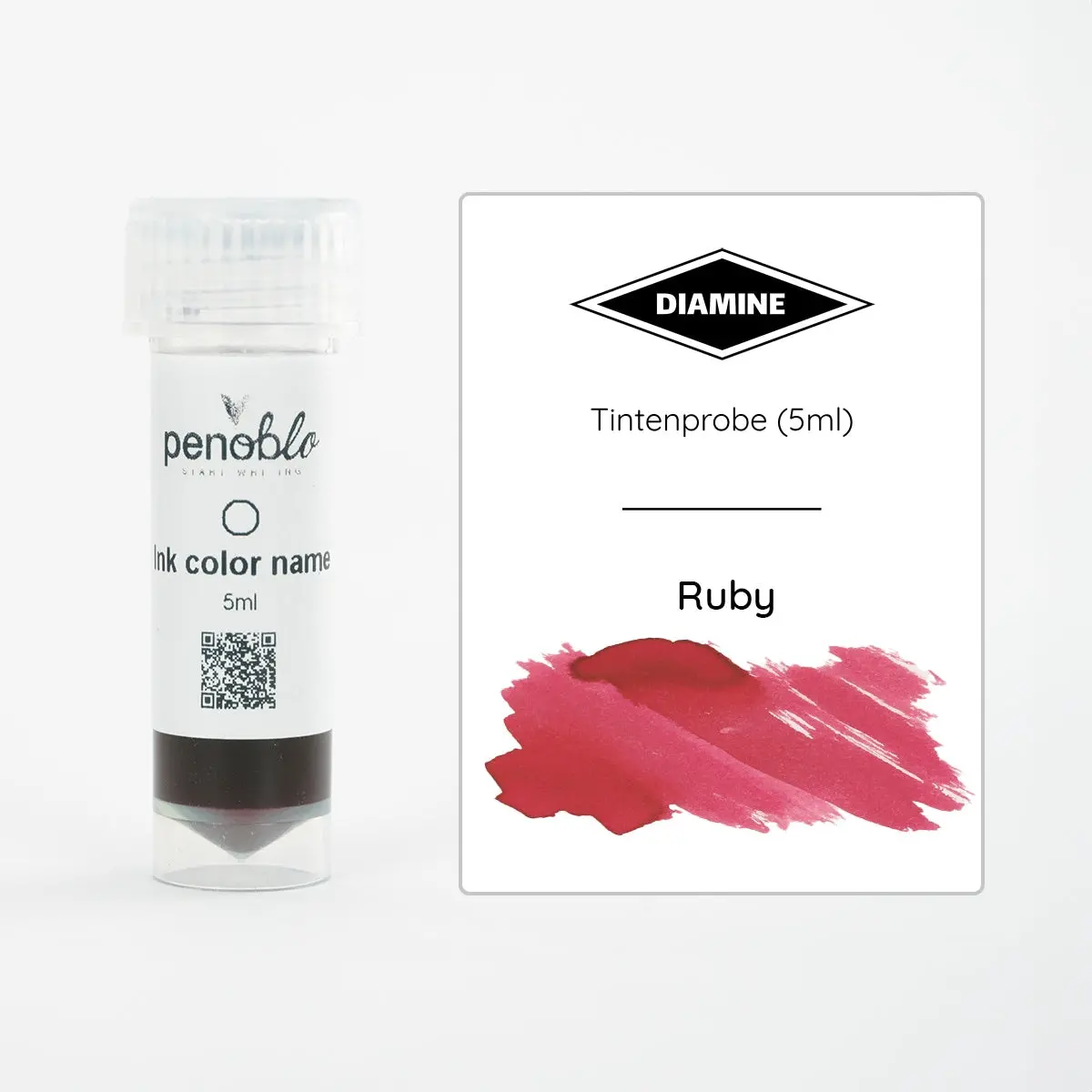 Diamine, Tintenprobe, Regular, Ruby, 5Ml 1