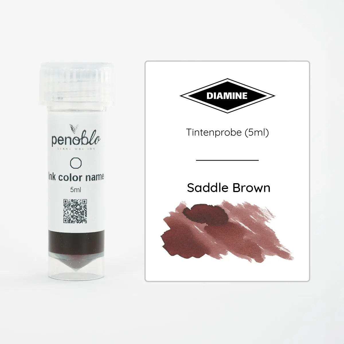 Penoblo Tintenprobe, Diamine Regular, Saddle Brown 1