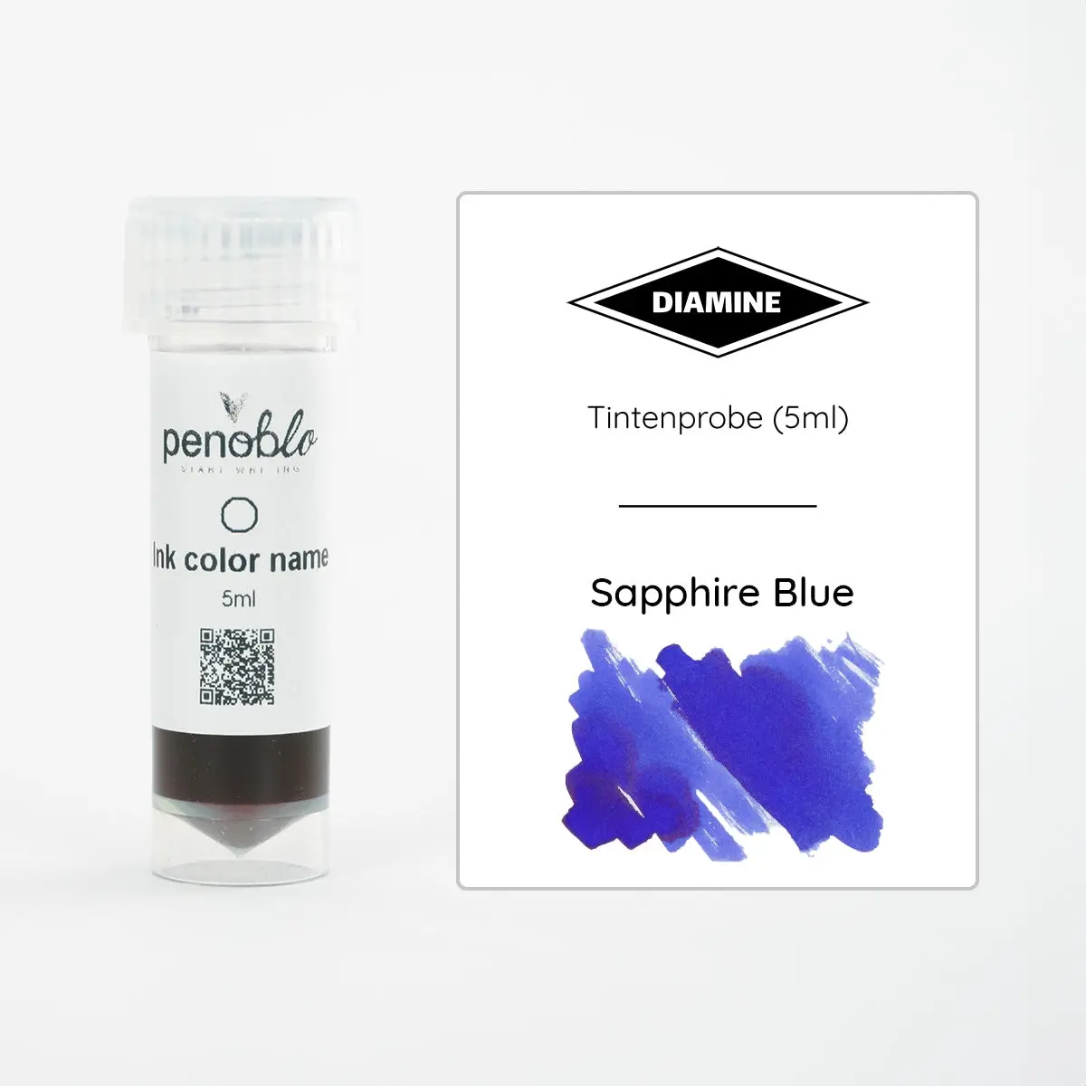 Penoblo Tintenprobe, Diamine Regular, Sapphire Blue 1