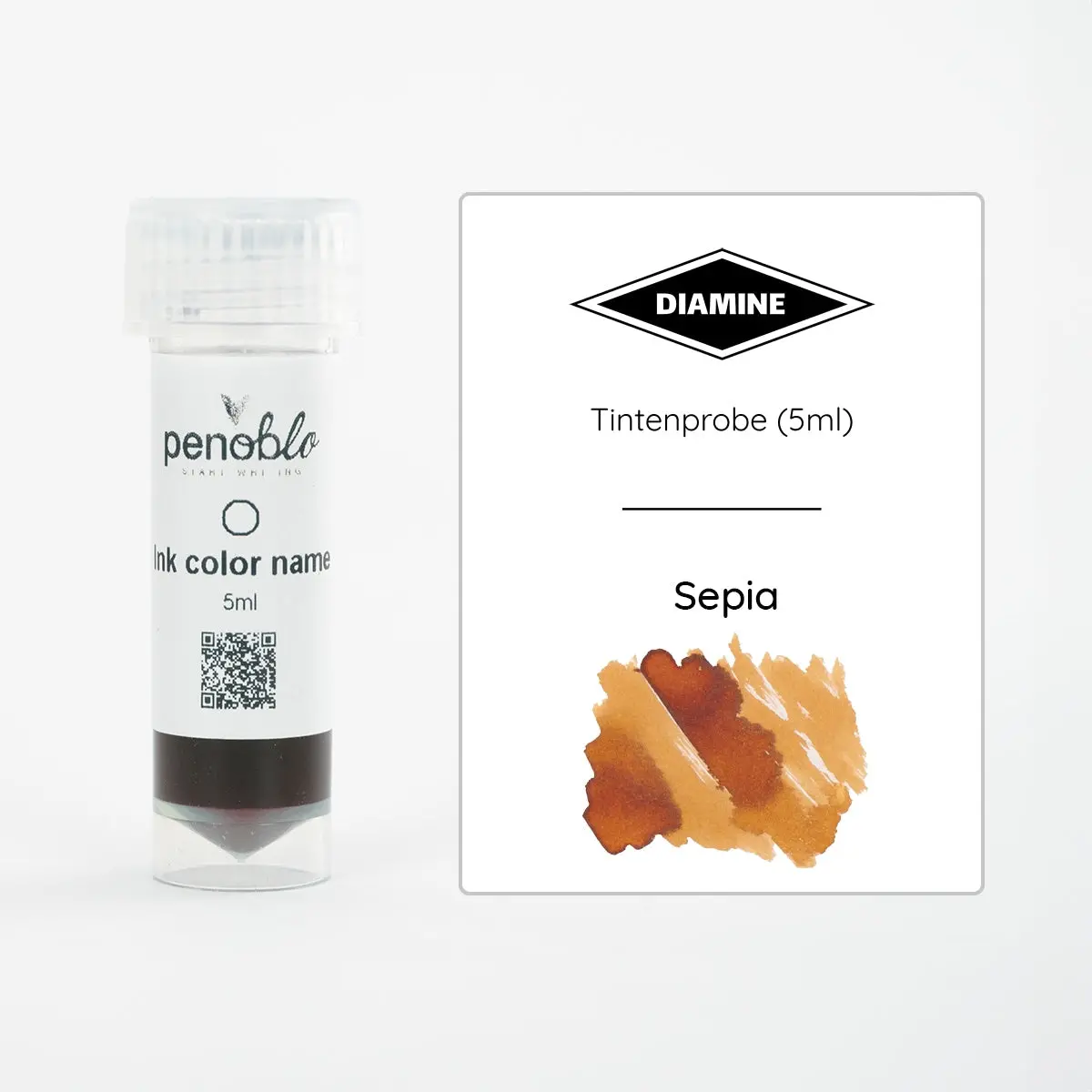 Penoblo Tintenprobe, Diamine Regular, Sepia 1