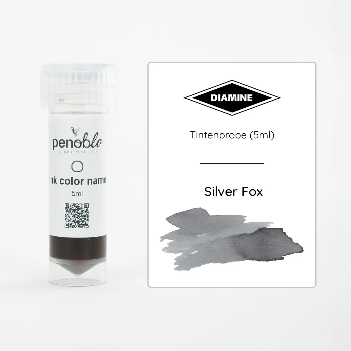 Penoblo Tintenprobe, Diamine 150Th Anniversary, Silver Fox 1