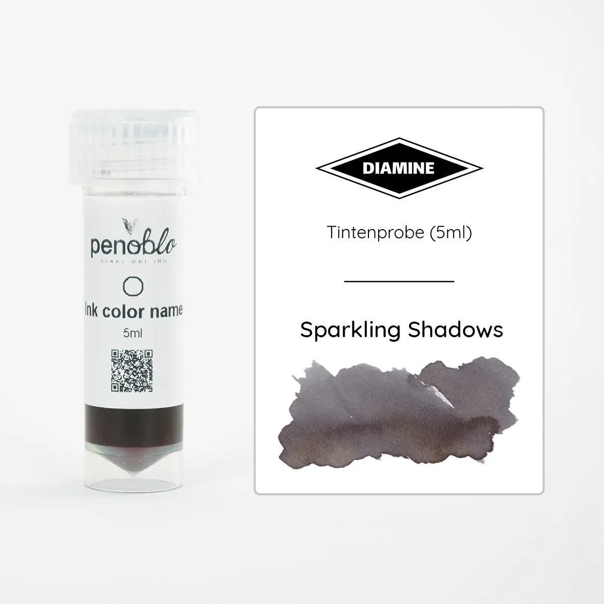 Diamine, Tintenprobe, Shimmering, Sparkling Shadows, 5Ml 1