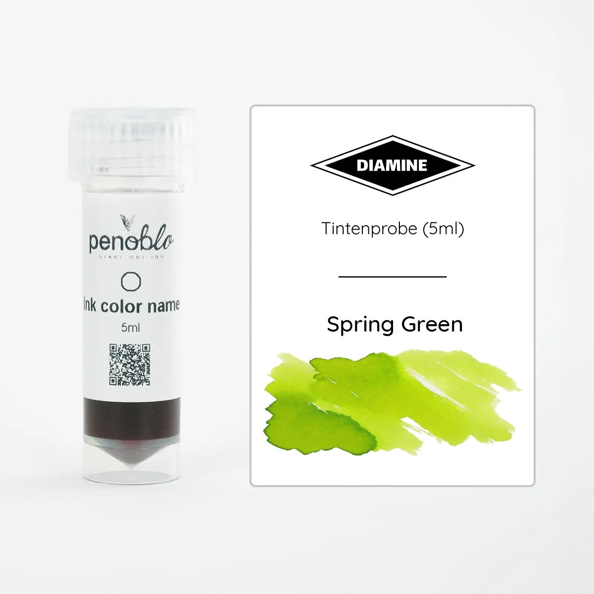 Diamine, Tintenprobe, Regular, Light Green/Spring Green, 5Ml 1