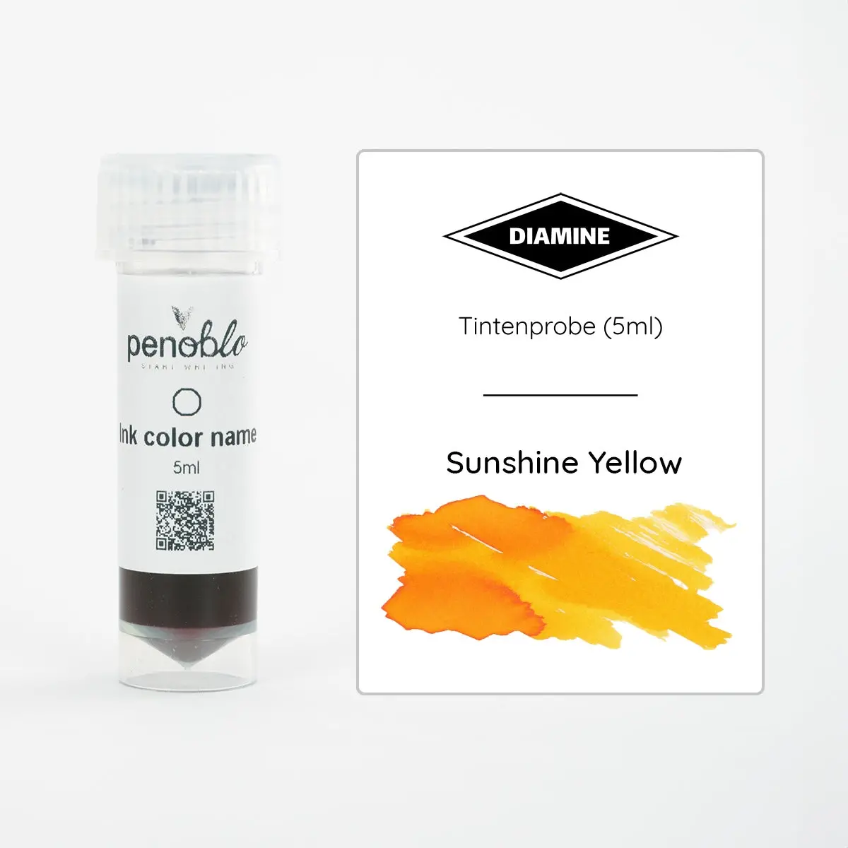 Diamine, Tintenprobe, Regular, Sunshine Yellow, 5Ml 1