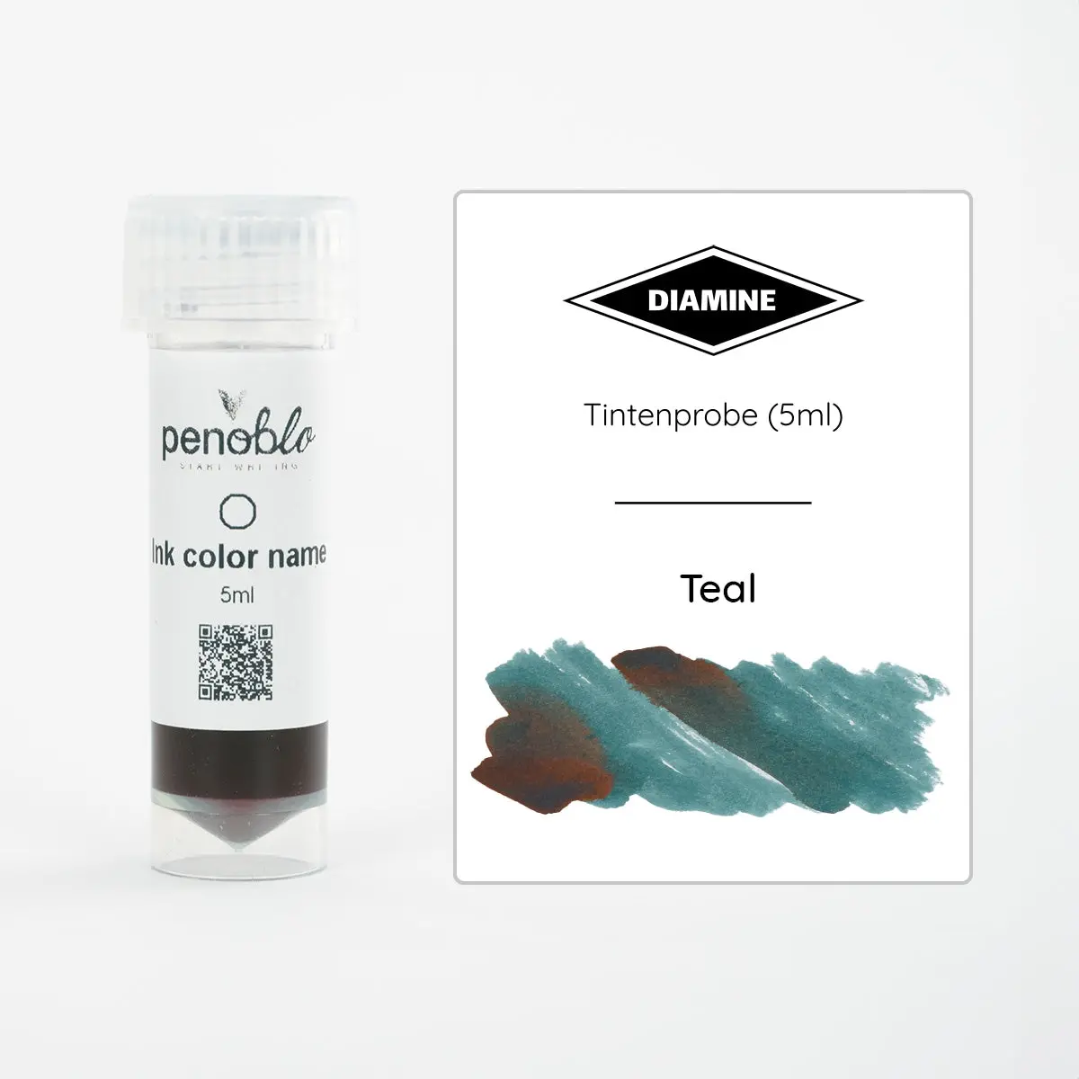 Penoblo Tintenprobe, Diamine Regular, Teal 1