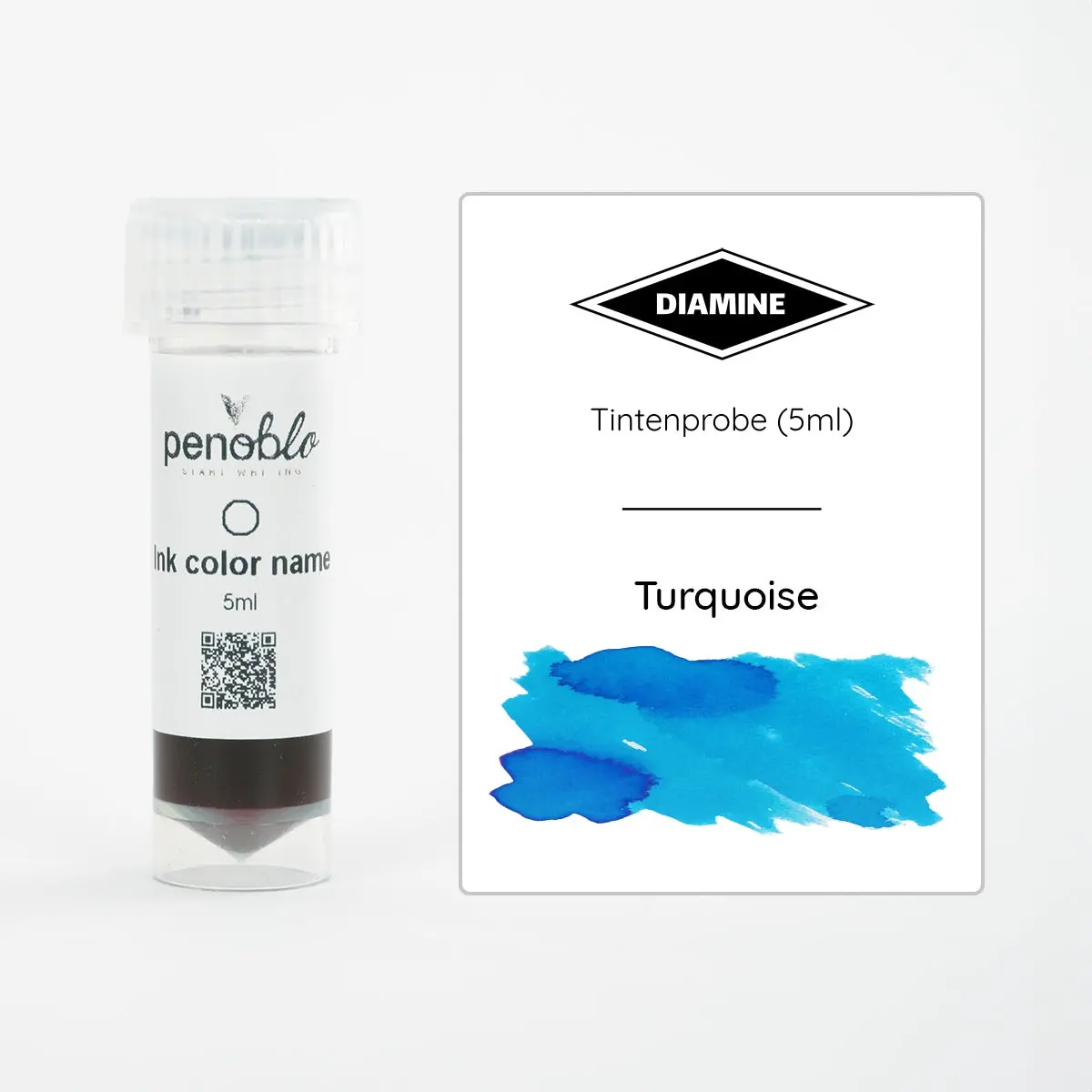 Penoblo Tintenprobe, Diamine Regular, Turquoise 1