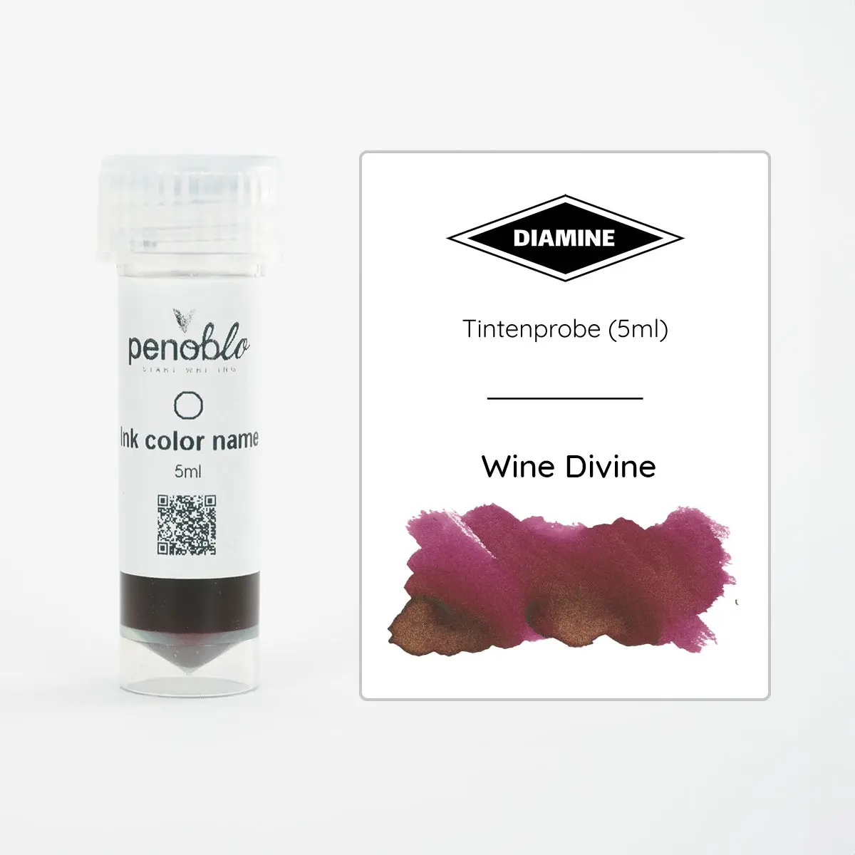 Diamine, Tintenprobe, Shimmering, Wine Divine, 5Ml 1