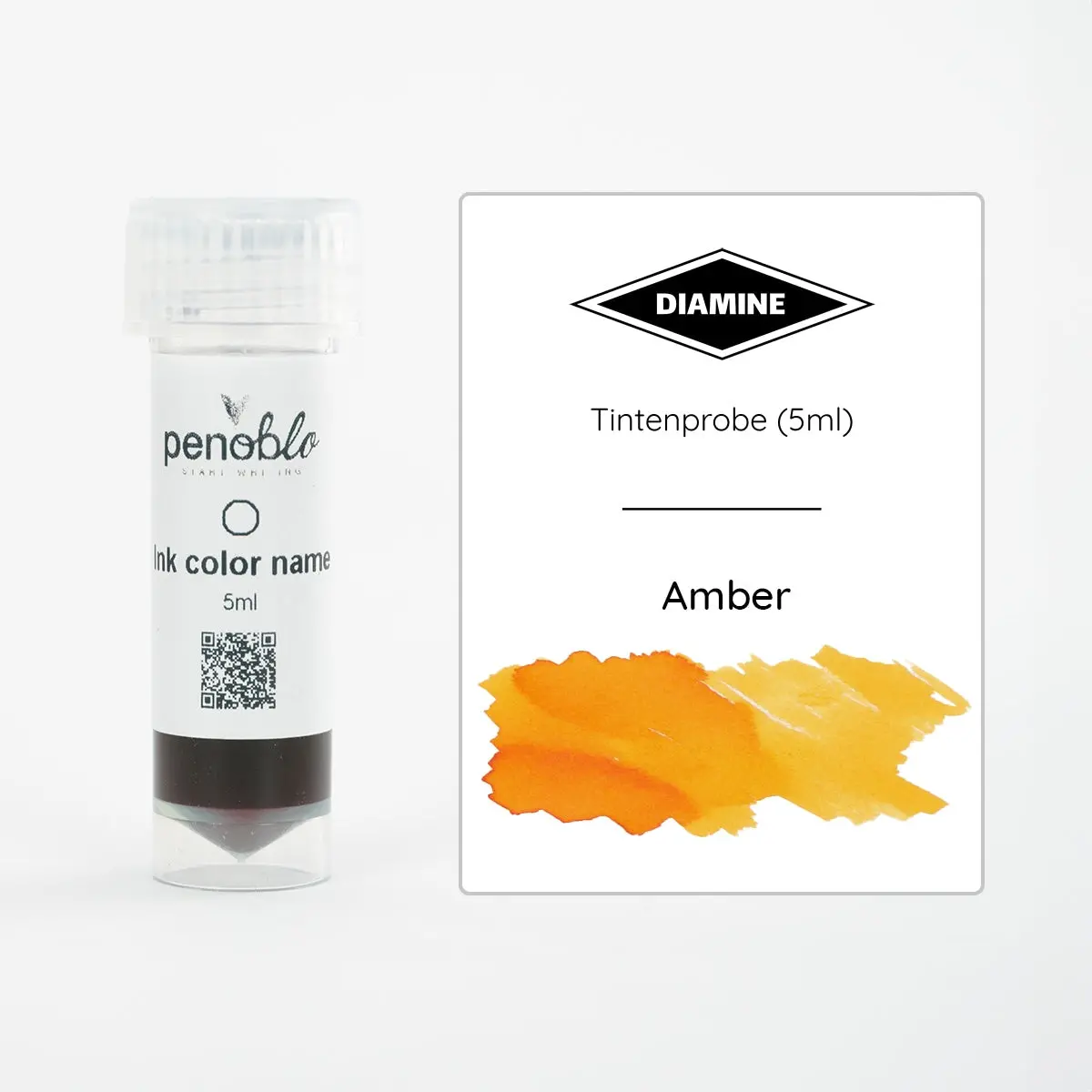 Penoblo Tintenprobe, Diamine Regular, Amber 1