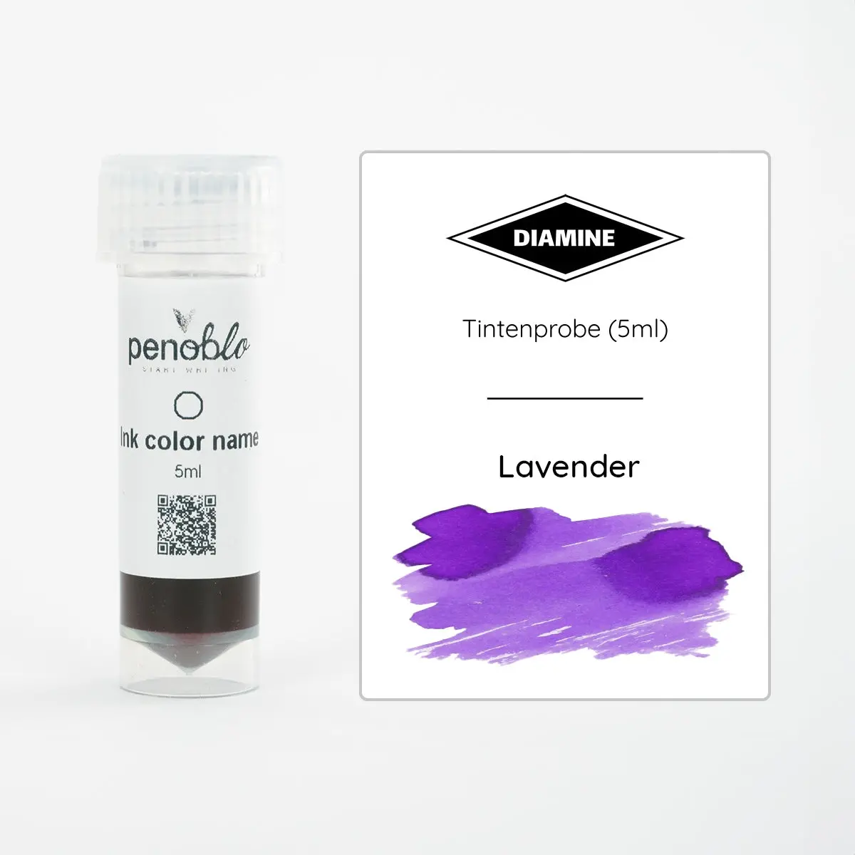 Diamine, Tintenprobe, Regular, Lavender, 5Ml 1