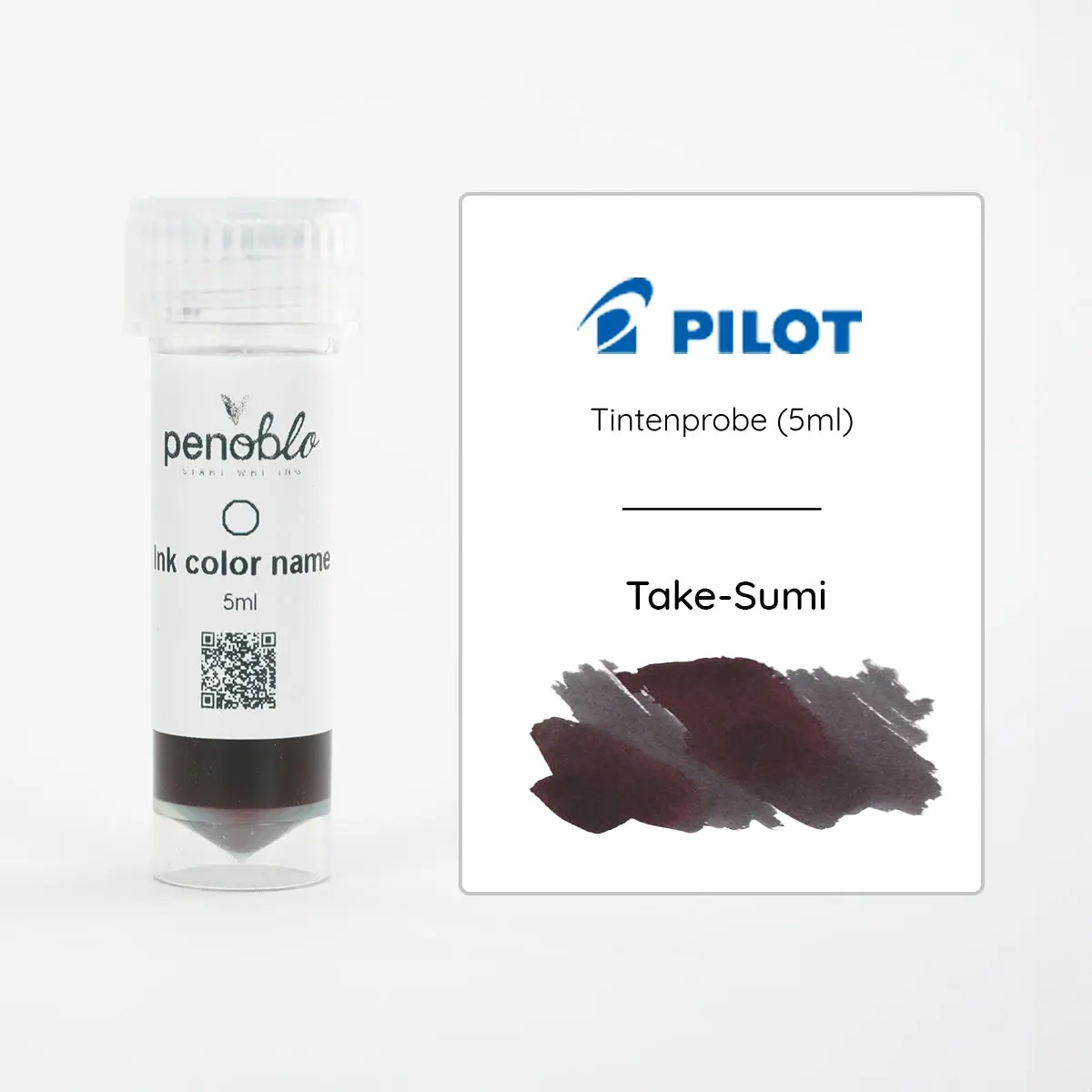 Pilot, Tintenprobe, Iroshizuku, Bamboo Charcoal, Take-Sumi, 5Ml 1