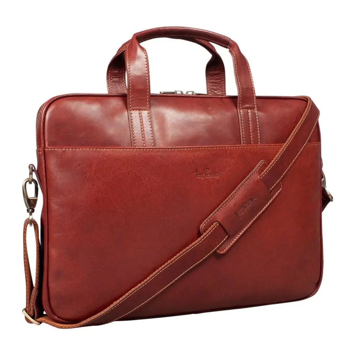 Tony Perotti, Laptoptasche, 1 Fach, Dunkelbraun 1