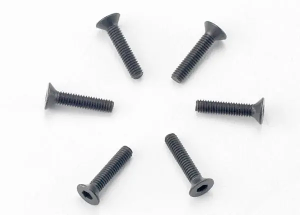 Traxxas Flat Head Screws: M2.5X12mm (6) 1