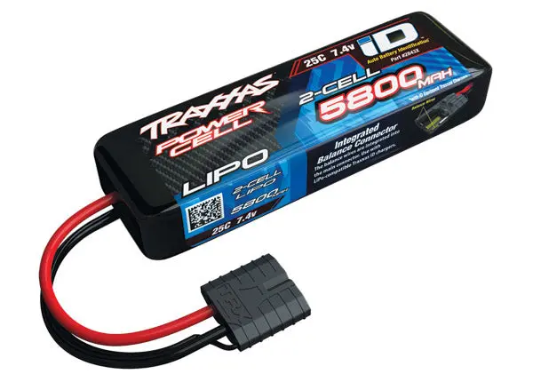 Traxxas 2S 7.4V 5800Mah 25C Lipo Battery W/Id Connector 1