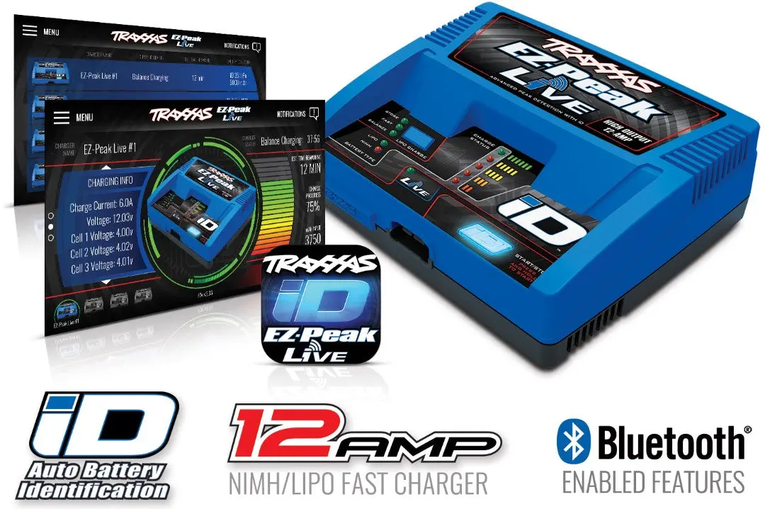 Traxxas Ez-Peak Live 100W 12A Nimh/Lipo Charger With Id 1