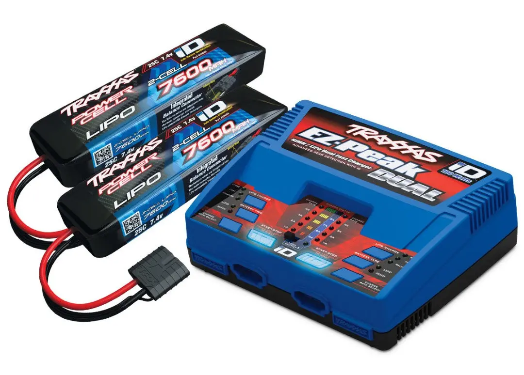 Traxxas 2S 7600Mah Dual Lipo And Charger Completer Pack 1