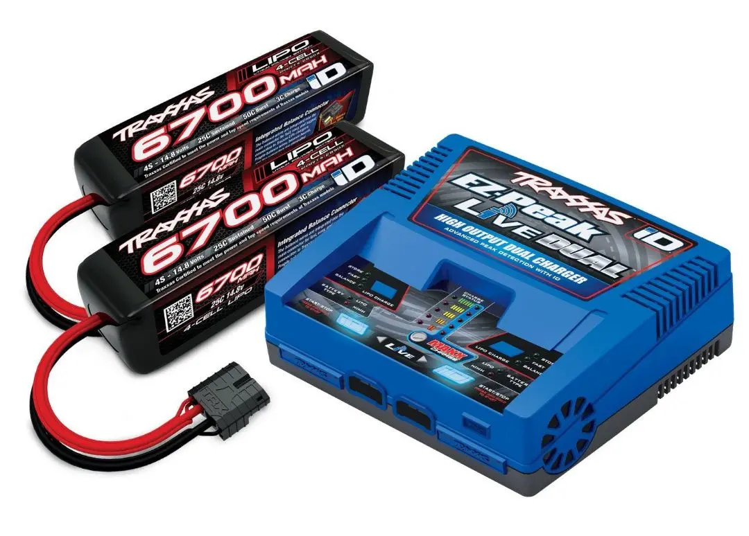 Traxxas 4S Dual 6700Mah Charger Combo Completer Pack 1