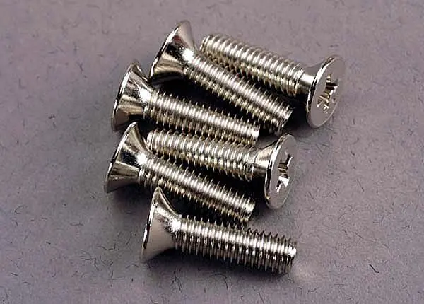Traxxas Countersunk Machine Screws: 4X15mm (6) 1