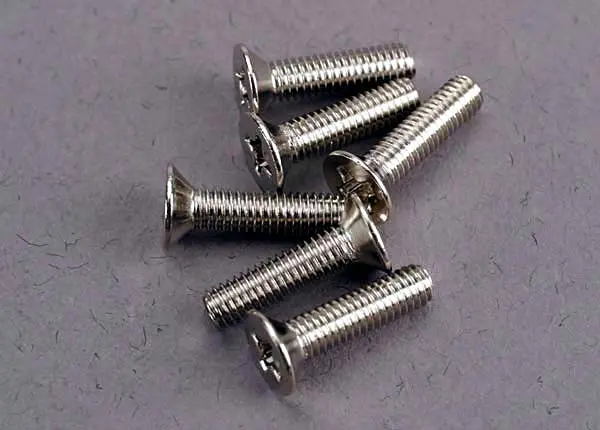 Traxxas Countersunk Machine Screws: M3x12mm (6) 1