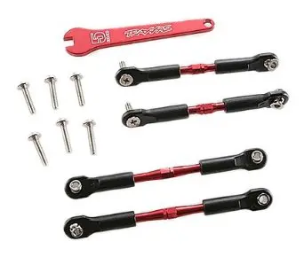 Traxxas Aluminum Turnbuckle And Camber Link Set: 2Wd (Red) (4) 1