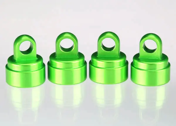 Traxxas Aluminum Ultra Shock Caps: Green (4) 1
