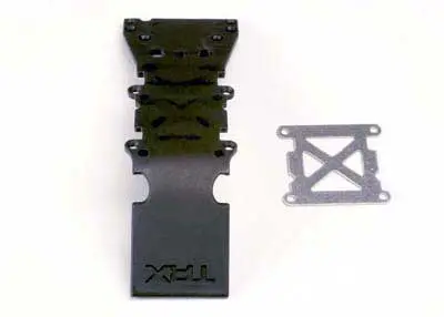 Traxxas Skidplate Front Plastic (Black)/ Stainless Steel Plate 1