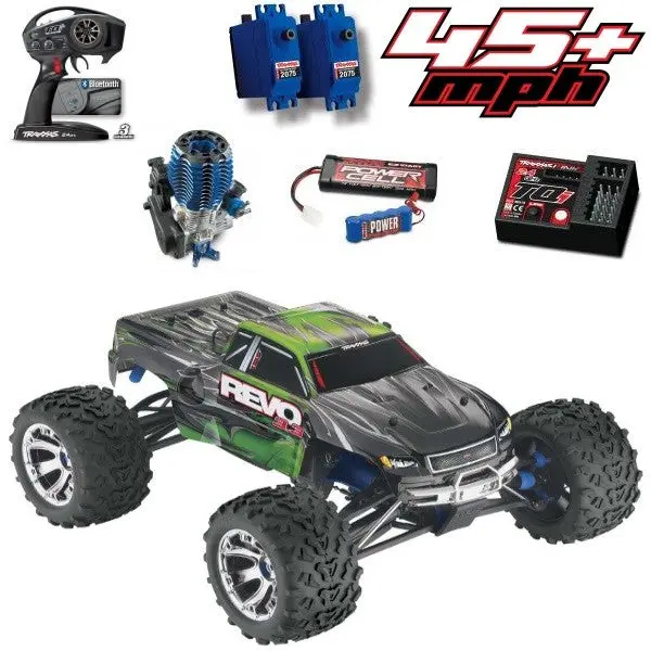 Traxxas Revo 3.3 Nitro Monster Truck: Rtr (Green) 1