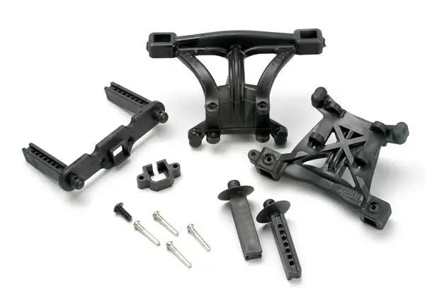 Traxxas Front/Rear Body Mounts W/Posts & Pins: Revo 1