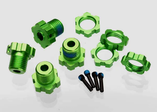 Traxxas Aluminum Splined 17Mm Wheel Hub Set (Green) 1