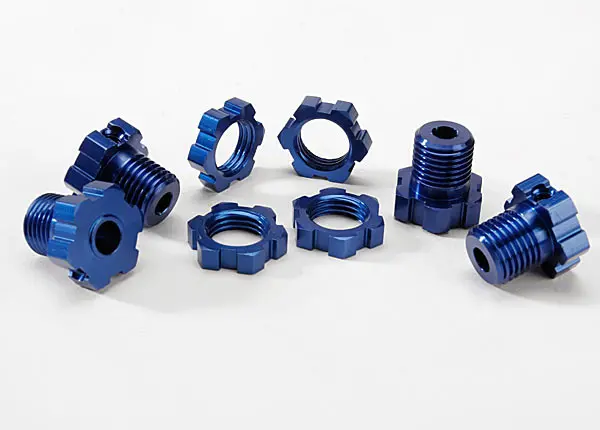 Traxxas Aluminum Splined 17Mm Wheel Hub Set (Blue) 1