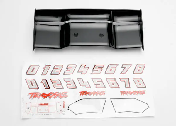 Traxxas Wing (Black) W/Decal Sheet 1