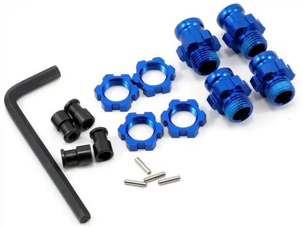 Traxxas Aluminum 17Mm Wheel Adapter Set: Blue (4) 1