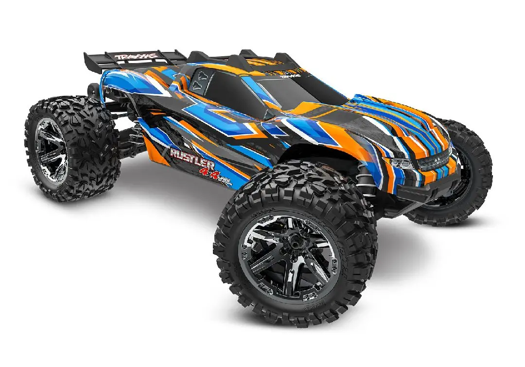 Traxxas Rustler 1/10 4X4 Vxl 3S Rtr W/No Batt/Charger (Orange) 1
