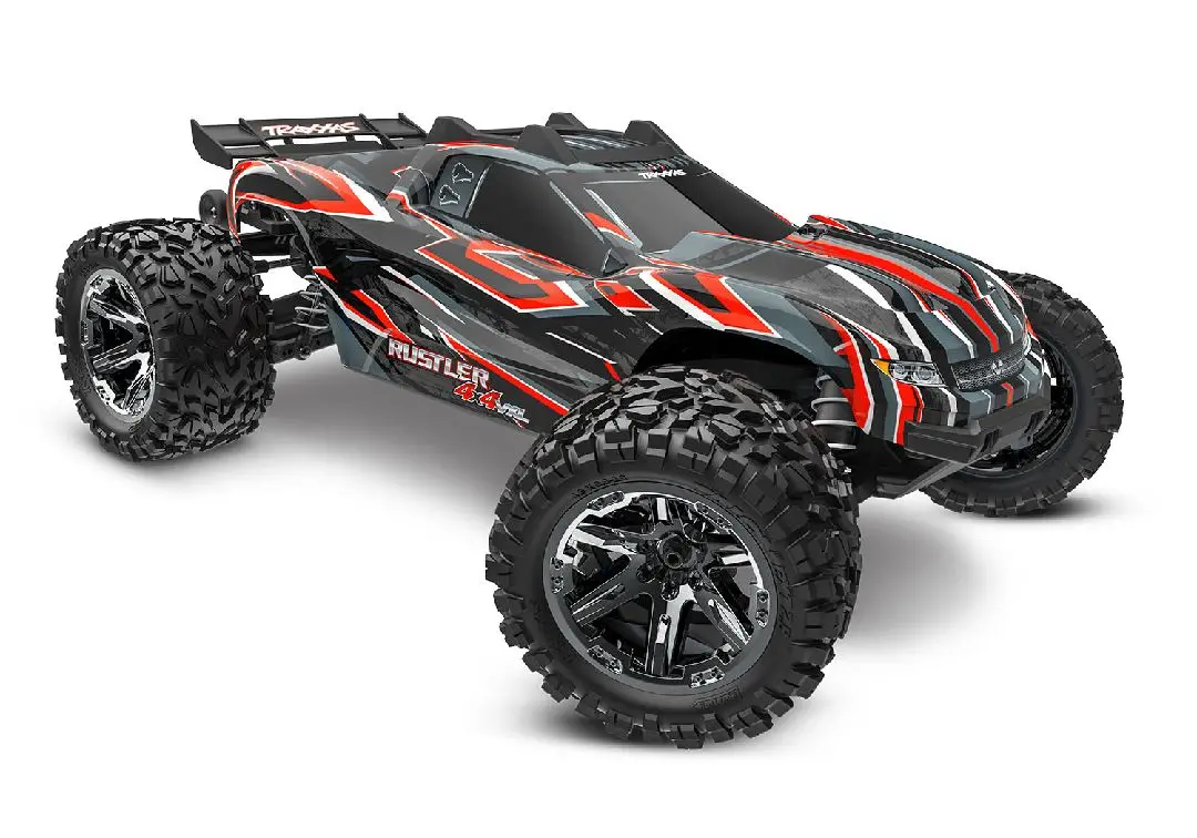 Traxxas Rustler 1/10 4X4 Vxl 3S Rtr W/No Batt/Charger (Red) 1