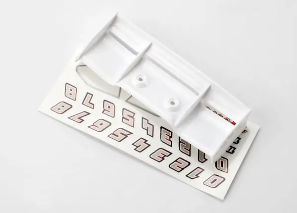 Traxxas Wing 1/16 E-Revo W/Decal Sheet (White) 1
