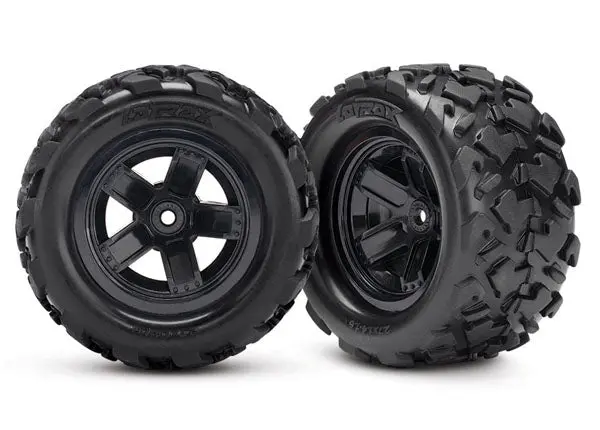 Traxxas Latrax Assembled Teton 5-Spoke Wheels & Tires 1