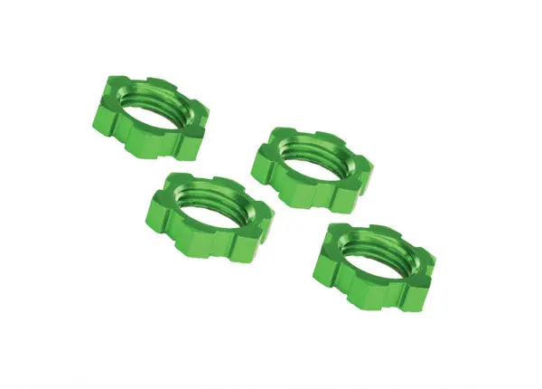 Traxxas Splined Wheel Nuts 17Mm Serrated (Green) 1