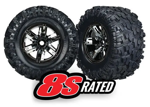 Traxxas Tires & Wheels (X-Maxx Black Chome) 1