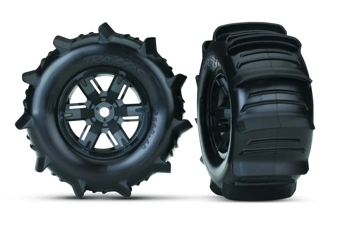 Traxxas Paddle Tire & Wheels: X-Maxx (Black) 1