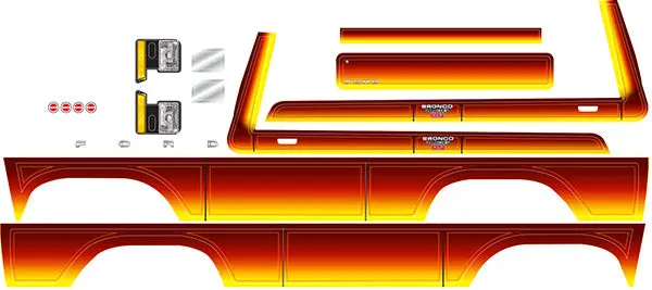 Traxxas 8078 Decal Sheet Bronco (Sunset) 1