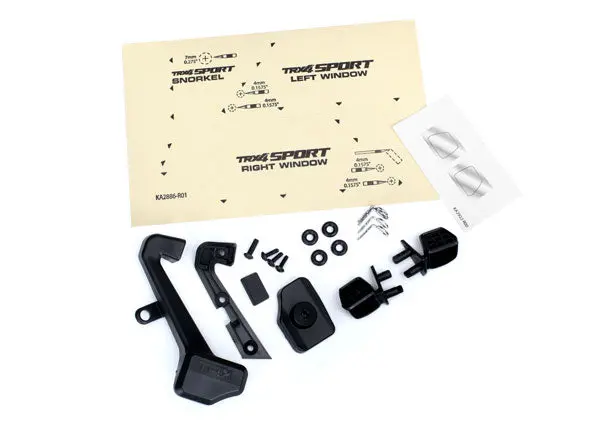 Traxxas Mirrors Snorkel And Mounting Hardware: Trx-4 Sport 1