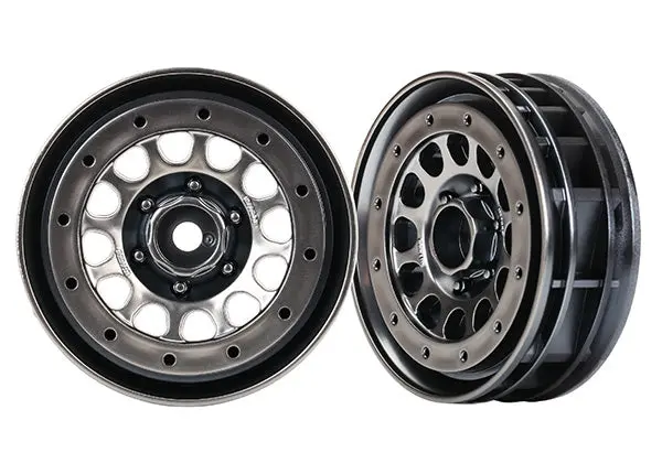 Traxxas Method 105 1.9" Beadlock Wheels: Trx-4 (Black Chrome) 1