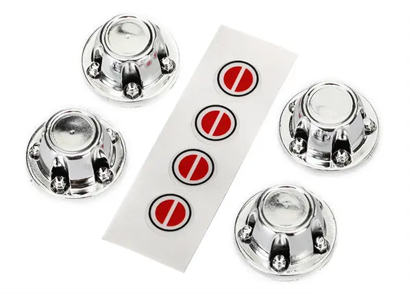 Traxxas Chrome Center Caps W/Decal Sheet (1979 Bronco) 1