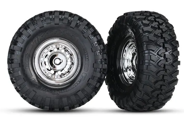 Traxxas Tires And Wheels Canyon (Chrome) 1.9" 1