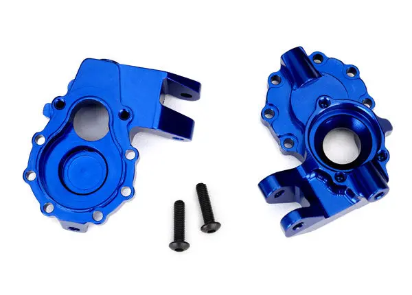 Traxxas Front Inner Portal Housings 6061-T6 Aluminum (Blue) 1