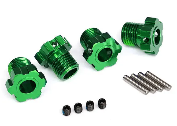 Traxxas Aluminium Splined 17Mm Wheel Hub: Green 1