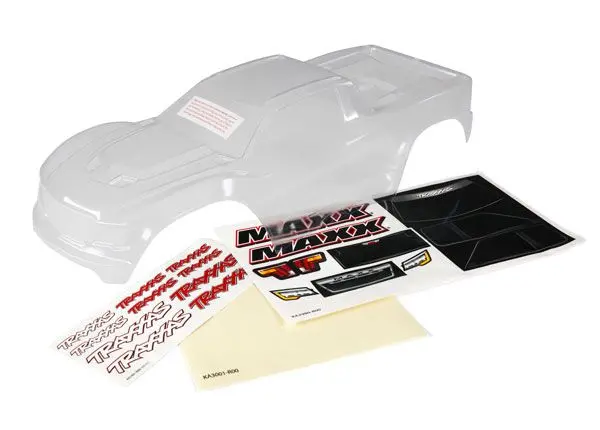 Traxxas Maxx V1 Clear Body W/Decal Sheet 1