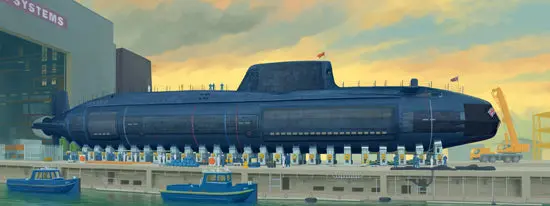 Trumpeter 1/144 Hms Astute Model Kit 1
